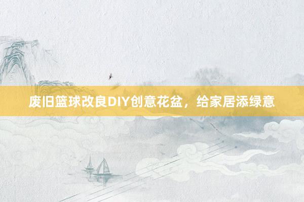 废旧篮球改良DIY创意花盆，给家居添绿意